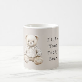 Söt kräm Nallebjörn i Tröja Kaffemugg