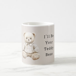 Söt kräm Nallebjörn i Tröja Kaffemugg
