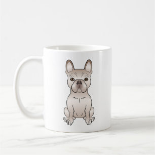 Söt krämfärgad fransk bulldog / Fransk bulldogg si Kaffemugg