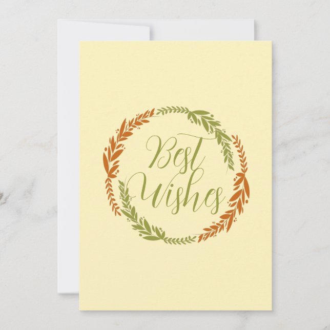 Söt krans för bästa önskningar vykort (Framsida)