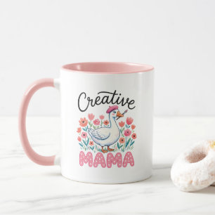 Söt kreativ Mama gås ordkonst Mugg