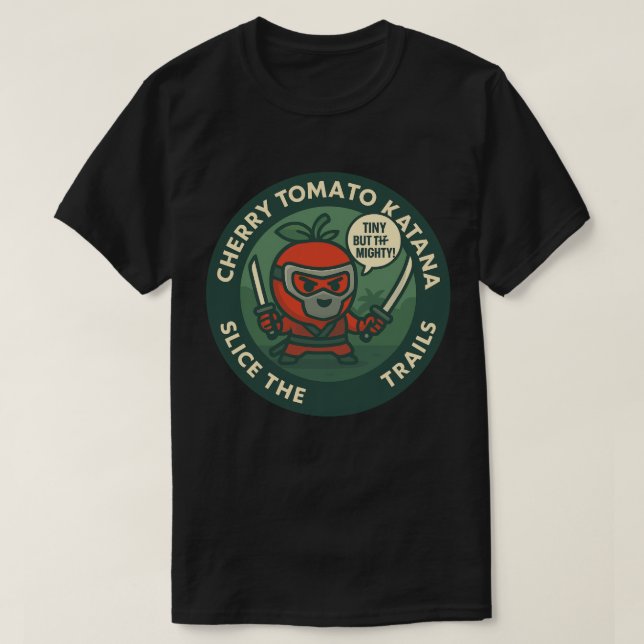 Söt krigarkörsbärstomato Japansk tema T Shirt (Design framsida)
