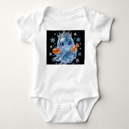 Söt kristall isblå spökhalloween t shirt