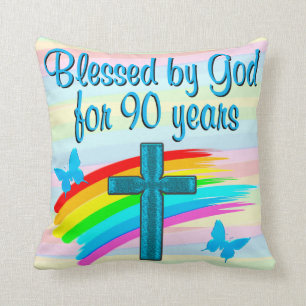 SÖT KRISTNA 90:E BIRTHDAY BLESSINGS PILLOW KUDDE