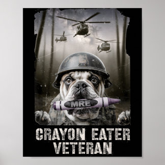 Söt kritor ätare veteran hundpappa vietnamveteran poster