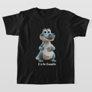 Söt Krokodil Barn T-Shirt C är för Krokodil A