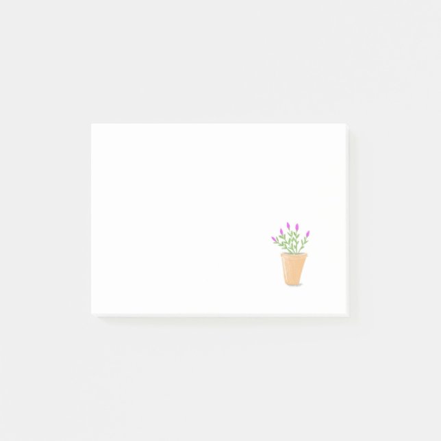Söt krukväxt post-it block (Framsida)