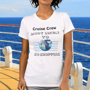 Söt Kryssnings Besättning Mest Sannolikt Teal Pers T Shirt