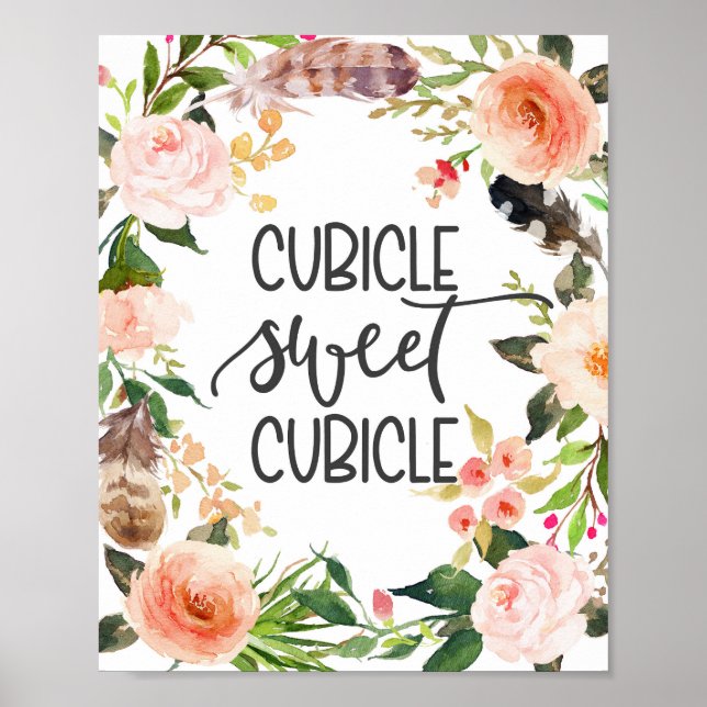 Söt kubikkammare, kontorskub poster (Framsidan)