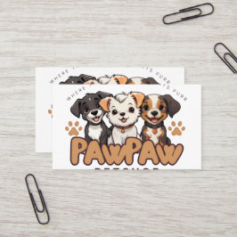 Söt kudd för hundälskare "Paw Paw Pet Shop" Visitkort