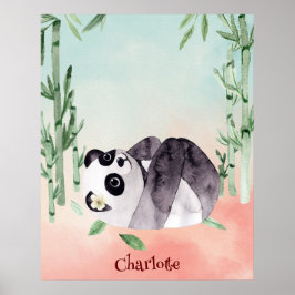 Söt kullerbyttapanda poster