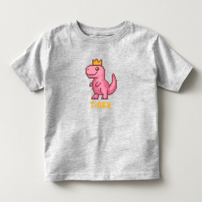 Söt Kung Dinosaurie - Trex T Shirt (Framsida)