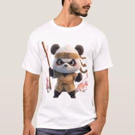 Söt Kung Fu Panda Krigare Grafik T Shirt