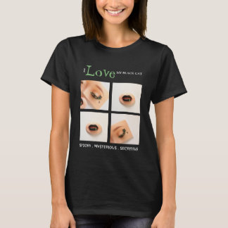 Söt kuslig design för svarta katt-älskande mammor t shirt