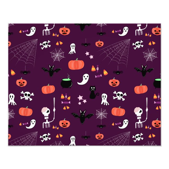 Söt kuslig Halloween-konst Fototryck (Framsidan)