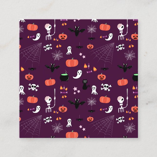 Söt kuslig Halloween-konst Rabattkort (Framsida)