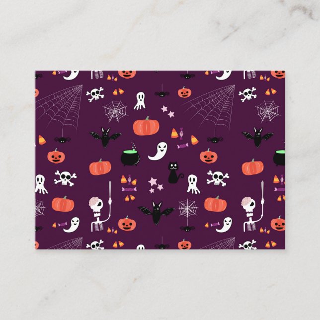 Söt kuslig Halloween-konst Rådkort (Framsida)