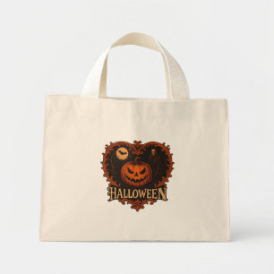 Söt kuslig Halloween liten toteväska   Bus eller g Mini Tygkasse