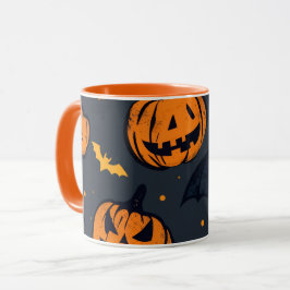 Söt kuslig Halloween-pumpa Jack-O'-Lantern-mugg Mugg