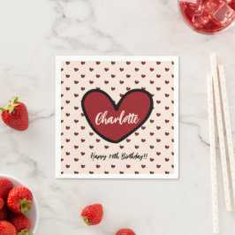 Söt kute-Trendig Anpassad dekorfärg för Födelsedag Pappersservett