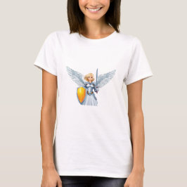 Söt kvinna Änglar med öppna vingar T Shirt