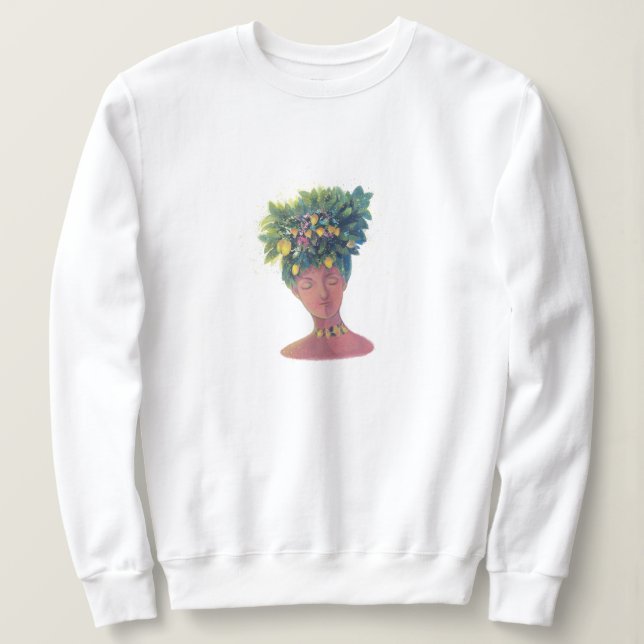 söt kvinna porträtt t shirt (Design framsida)