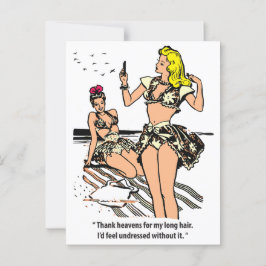 Söt Kvinnor i stranden, Humor, Vintage Vykort