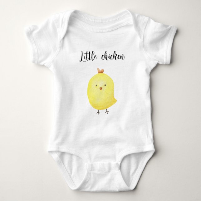 Söt Kyckling Babyfirande T Shirt (Framsida)