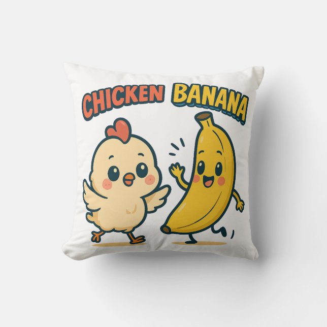 SÖT KYCKLING BANAN! KUDDE (Framsida)