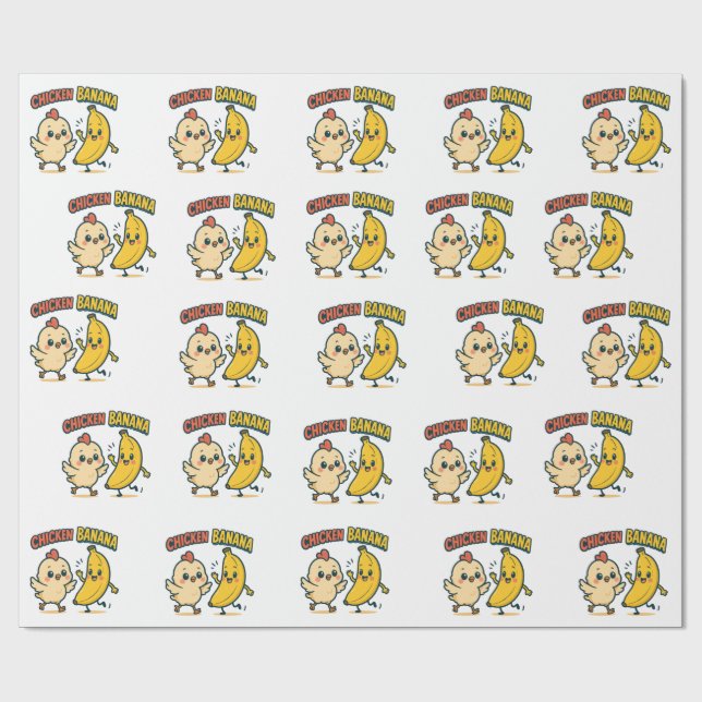 SÖT KYCKLING BANAN!  PRESENTPAPPER (Platt)