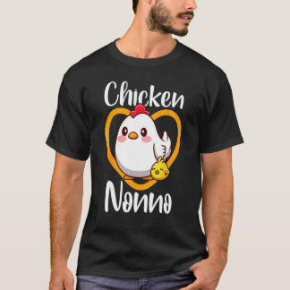 Söt kyckling farfar chick familj jordbrukare fjäde t shirt