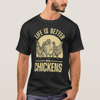 Söt kyckling för män kvinnor kycklingbonde viskare t shirt