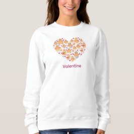 Söt Kyckling Hjärtan Alla Hjärtans Dag T Shirt