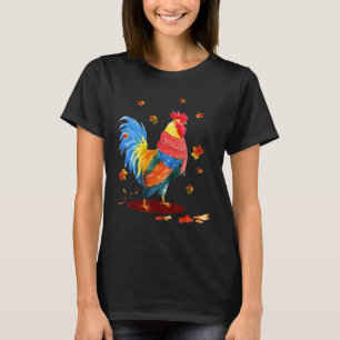 Söt Kyckling Löv Och Halsduk Höst Höst Pumpki T Shirt