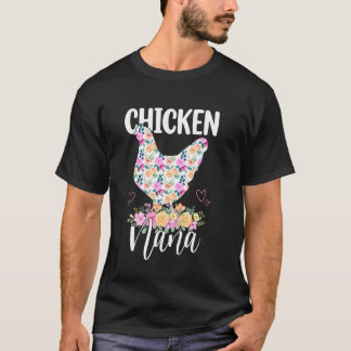 Söt kyckling Nana blommig mamma Mamma Mamma mors d T Shirt
