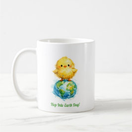 Söt kyckling på jordklotet - Påsk- och Earth Day-d Kaffemugg