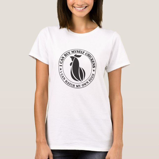 Söt Kyckling T-shirt med Text (Framsida)