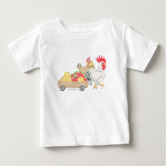 Söt Kycklingfamilj Baby T-Shirt