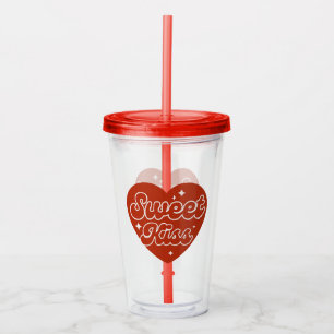Söt Kyss Akryl Tumbler Take Away Mugg