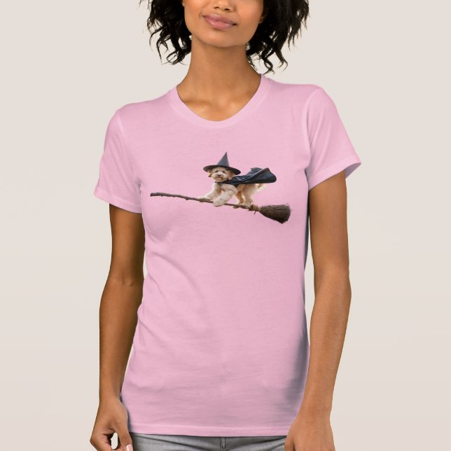 Söt Labradoodle Halloween T Shirt (Framsida)