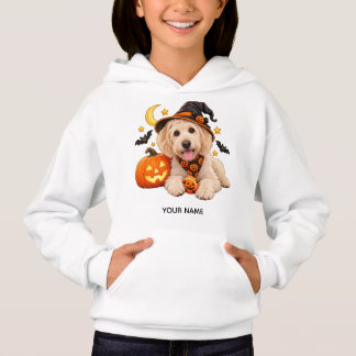 Söt Labradoodle Häxa Halloween Barn T Shirt