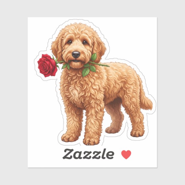 Söt Labradoodle Hund Klistermärken (Ark)