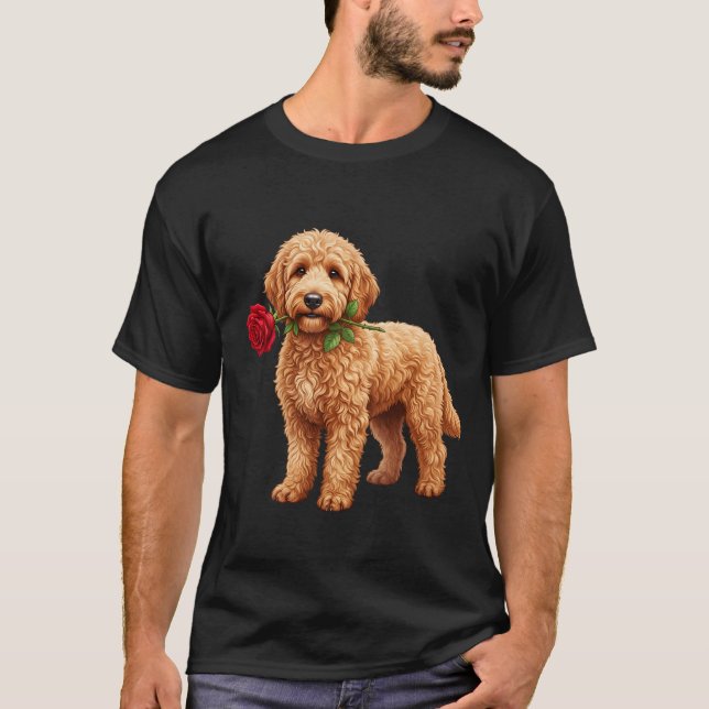 Söt Labradoodle Hund T Shirt (Framsida)