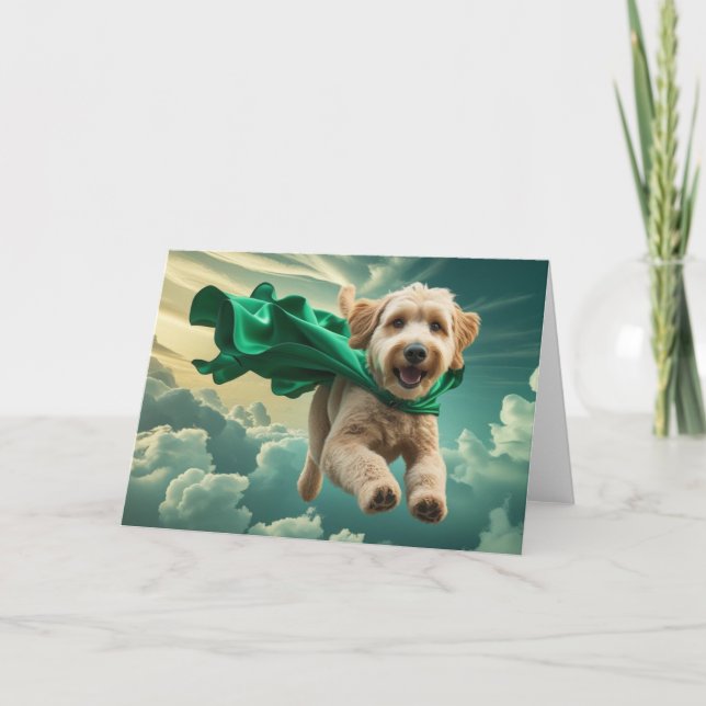 Söt Labradoodle Välkomstkort Kort (Framsida)