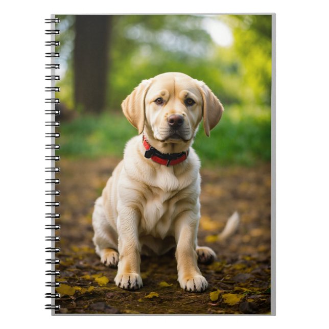 Söt Labrador Hund Illustration – Cutt Puppy Anteckningsbok (Framsidan)