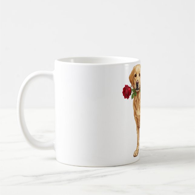Söt Labrador Retriever Hund Kaffemugg (Vänster)