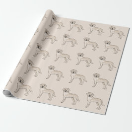 Söt Labrador Retriever i krämfärgad mönster Presentpapper