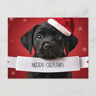 Söt Labrador Retriever Röd jul Helg Vykort