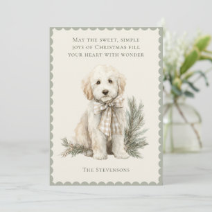 Söt Labradorhund tall rustic jul Julkort