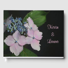 Söt Lacecap Hydrangea Bröllop Gästböcker